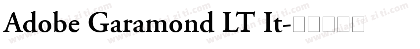 Adobe Garamond LT It字体转换